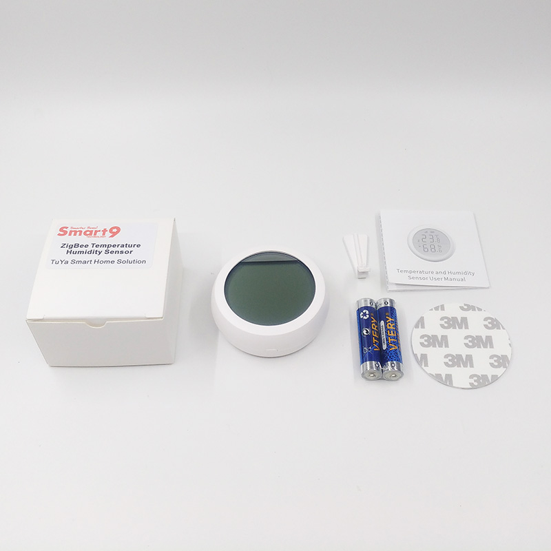 Smart9 ZigBee Temperature and Humidity Sensor With LCD Screen Display working with TuYa ZigBee Hub, Battery Powered Smart Life