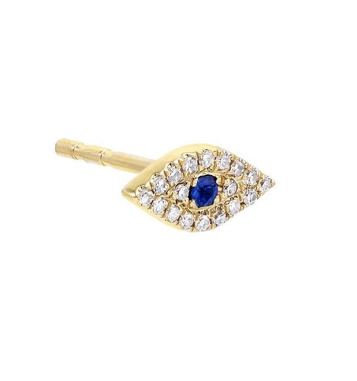 Pendientes de aro para Piercing de cartílago de oreja de acero inoxidable para mujer, aretes pequeños Huggie de mal de ojo, accesorio de joyería Punk para , 1 ud.: Color amarillo claro