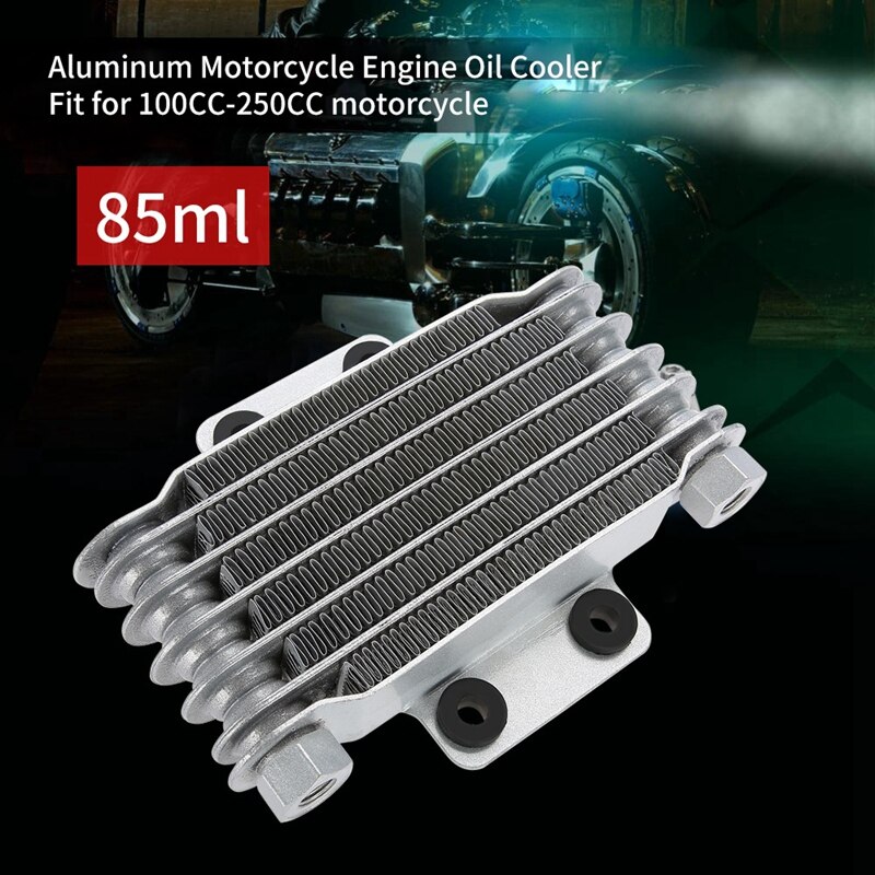 Radiateur de refroidissement universel en aluminium argenté, 85Ml, pour moto, Dirt Bike, quad, 100cc-250cc