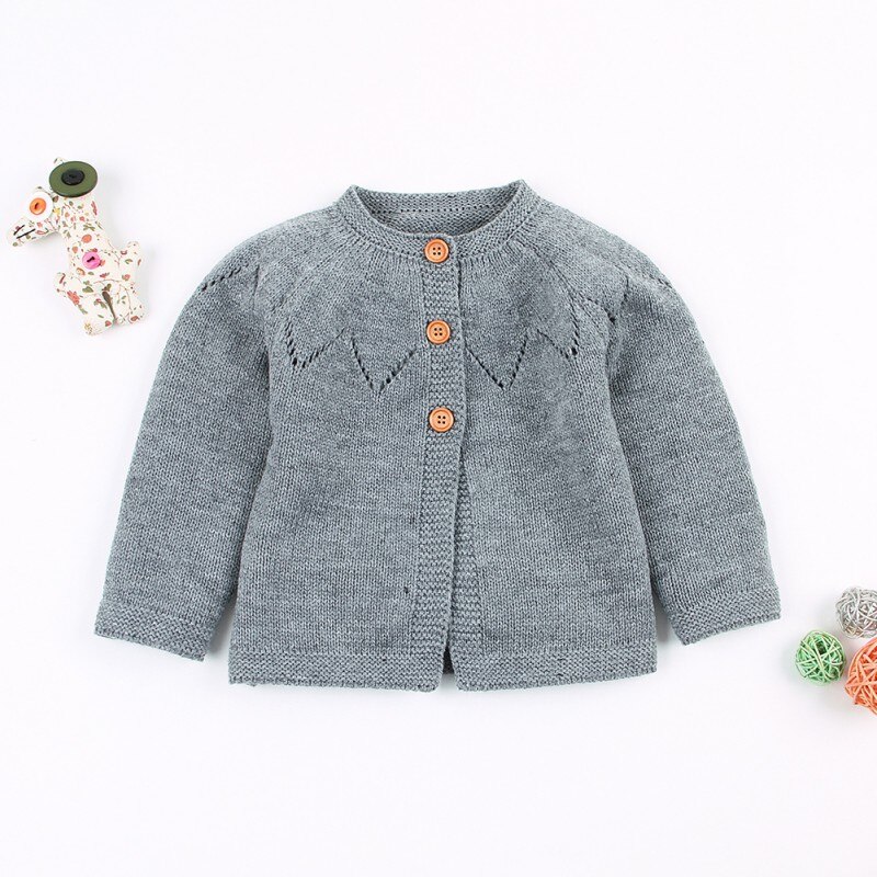 0-24M freundlicher freundlicher zur Seite fahren Herbst Baby Mädchen Jungen Strickjacke Hohl lässig Oberbekleidung Mantel Kleidung