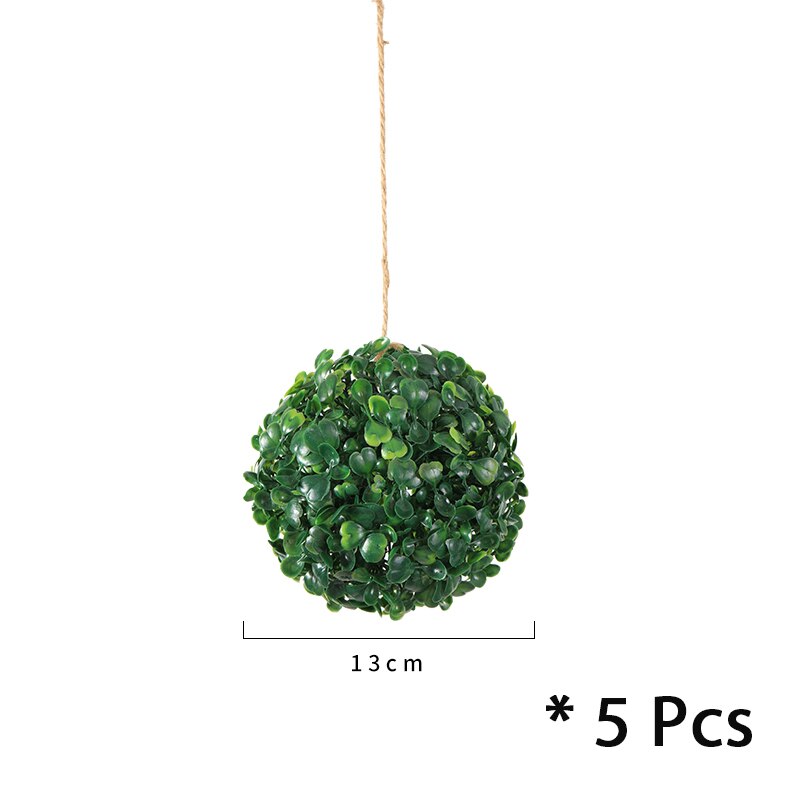 Artificial Hanging Plants Leaf Ball Plastic Leaves Faux Product Artificial Plants Living Room Mall Green Decoration: SMTCQ005