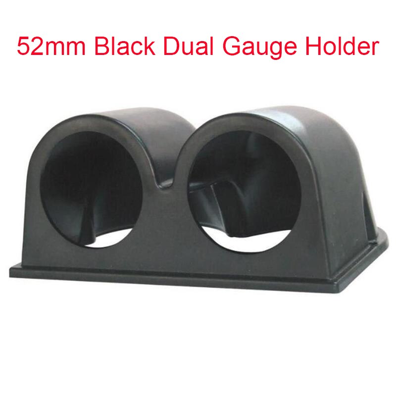 Tacómetro Digital LCD de 2 pulgadas, medidor de 52mm de rpm para agua, aceite, temperatura, voltios, medidor de presión de aceite, 7 colores: Dual Gauge Holder