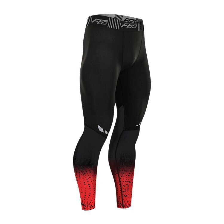 Mænds stramme sportsbukser elastisk sportstøj fitness løbegymnastik yoga sweatpants åndbar reflekterende stripbukser: Rød / M
