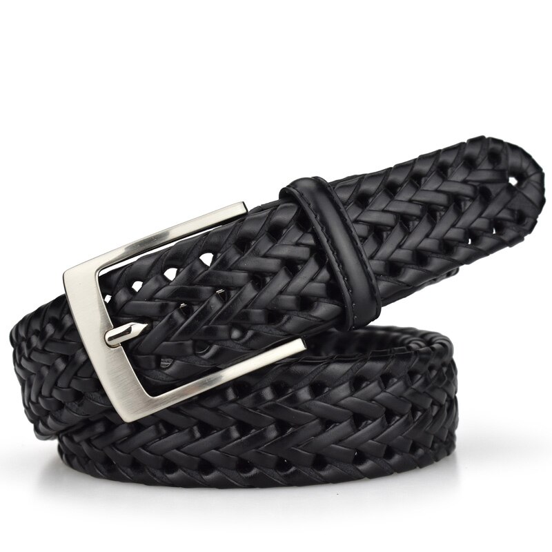 Heren leren riem met gesp, verstelbare riem, luxe vrijetijdsriemen met metalen gesp voor heren, herenriemen