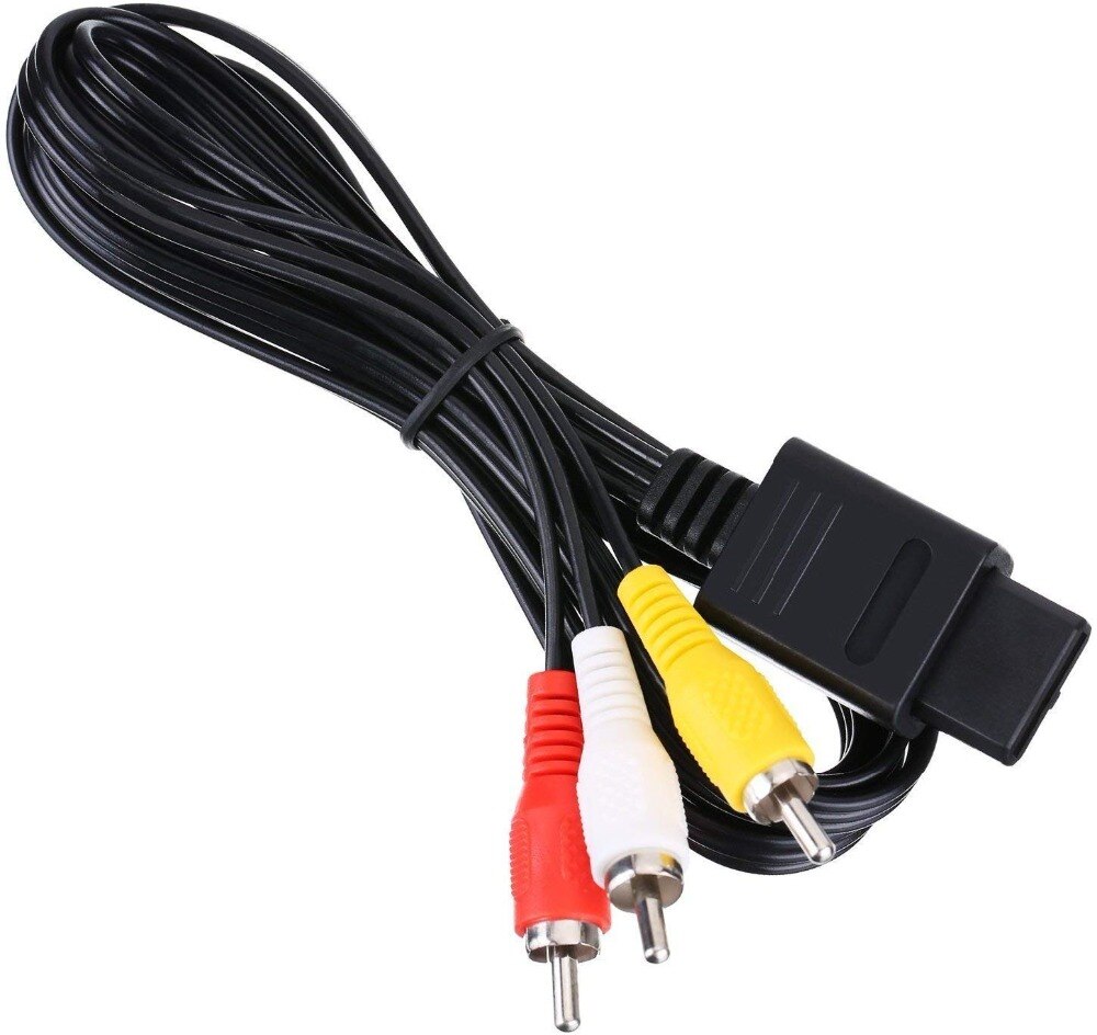 10 pz di alta qualità 180cm 6FT AV TV RCA cavo Video cavo per cubo di gioco per SNES per Nintend per N64 64 spedizione gratuita