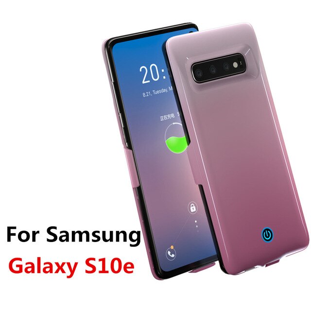 NTSPACE 6000/7000mAh External Phone Power Case For Samsung Galaxy S10 Portable PowerBank Backup Battery Charger Cover: Pink for S10e