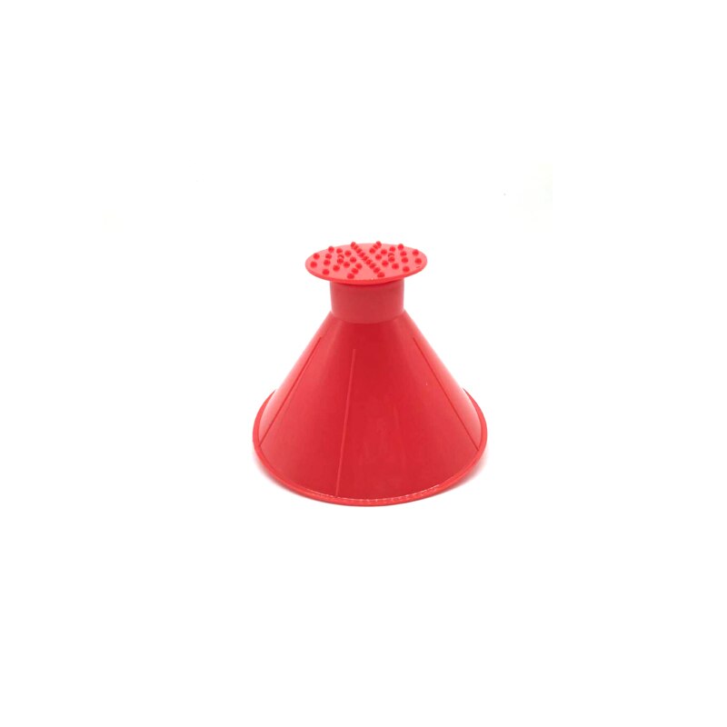 Ice Scraper Car Magic Window Windshield Snow shovels Car Shaped Funnel Snow Remover Deicer Cone Deicing Tool: 1pcs red