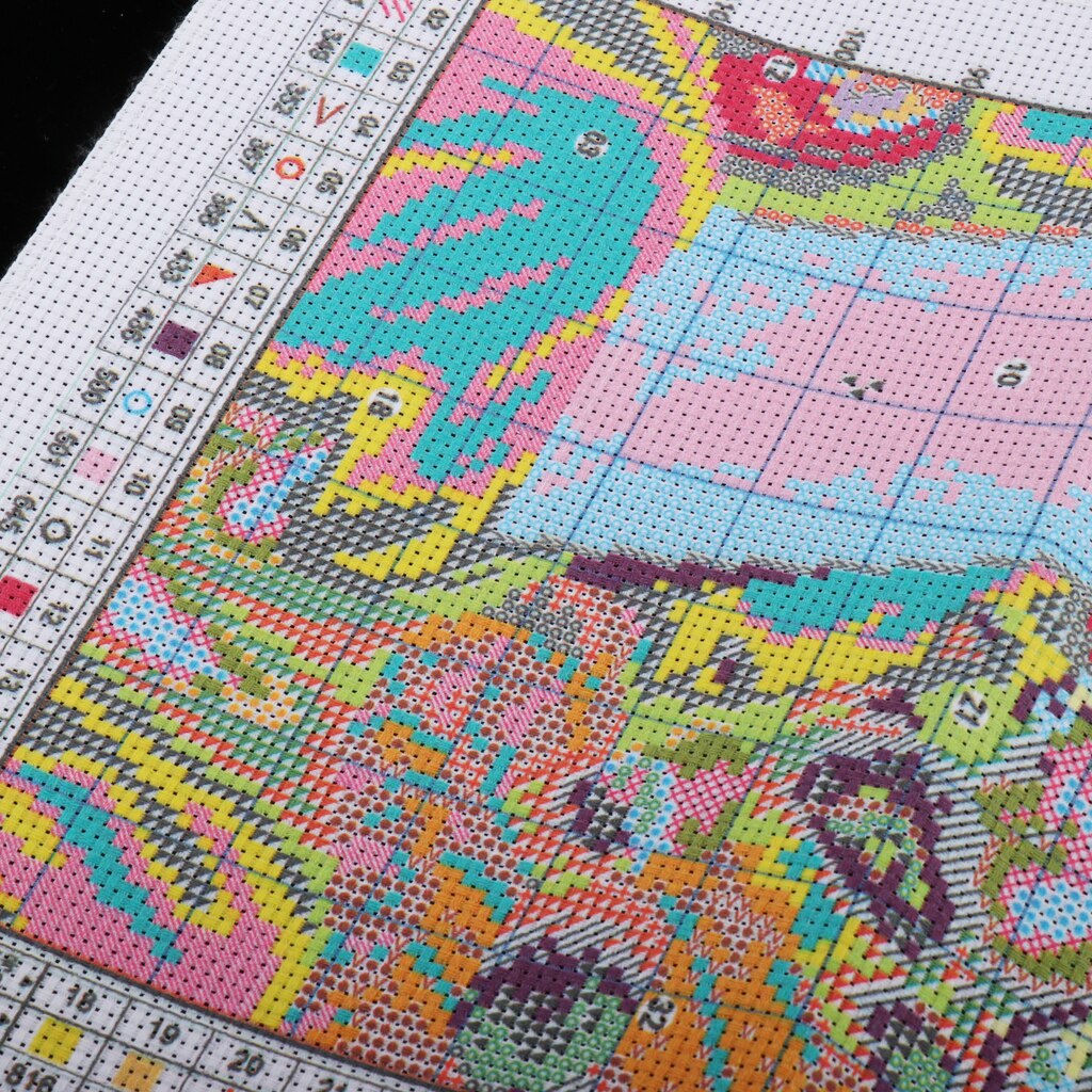 Cross stitch kit complete set, marked cross stitch, cross stitch pattern,