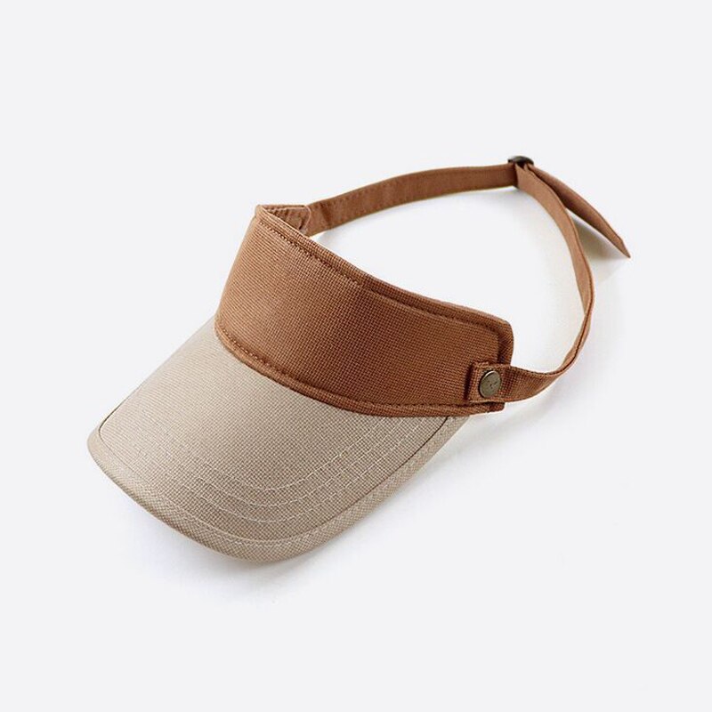 Xeongkvi japansk fritid tom baseball cap sommer mærke polyester farve matchende snapback ingen top visirer cap top hat: Lys beige