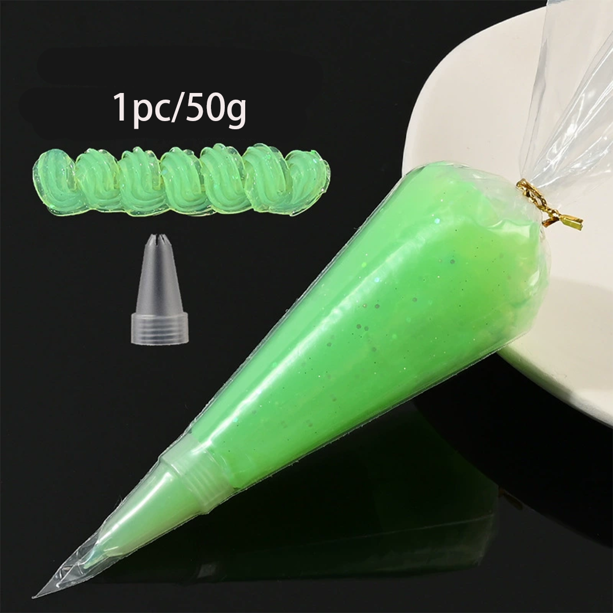 Colle gelée transparente 50g pour l'artisanat de bricolage | Colle crème simulée | Décoration de coque de téléphone, de fête, fournitures artistiques (Non-Toxi: Bleu