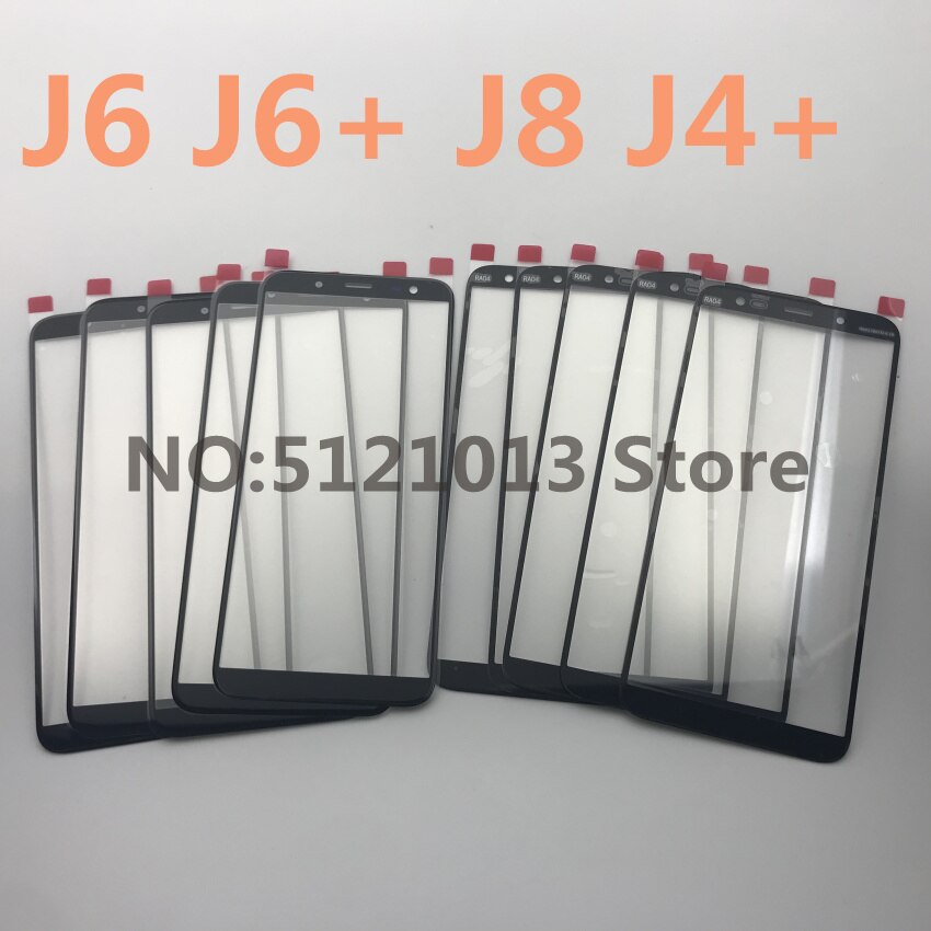 Original neue Anzeige glas Für Samsung Galaxis J6 J600 J6 + Plus J605 J4 J415 J8 J810 Touchscreen Vorne glas Tafel LCD äußere Objektiv