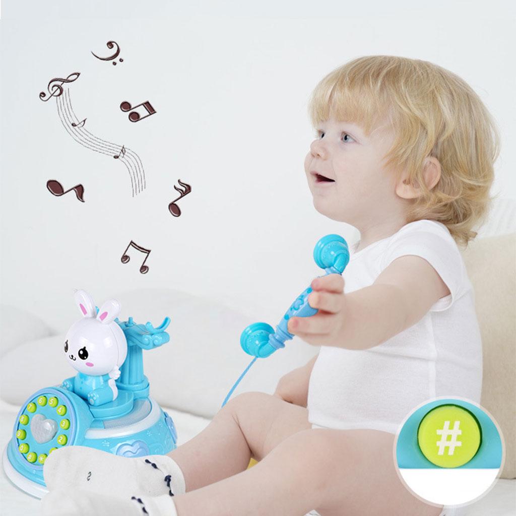Multifunctioneel speelgoedtelefoontje, gesimuleerde vaste lijn, speelgoedtelefoontje voor baby's en peuters