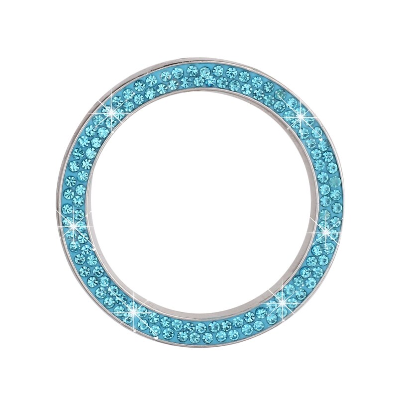 Car Ignition Button Ring Interior Stickers Universal Car Start Switch Rings Auto Decorative Circle Keys: BL
