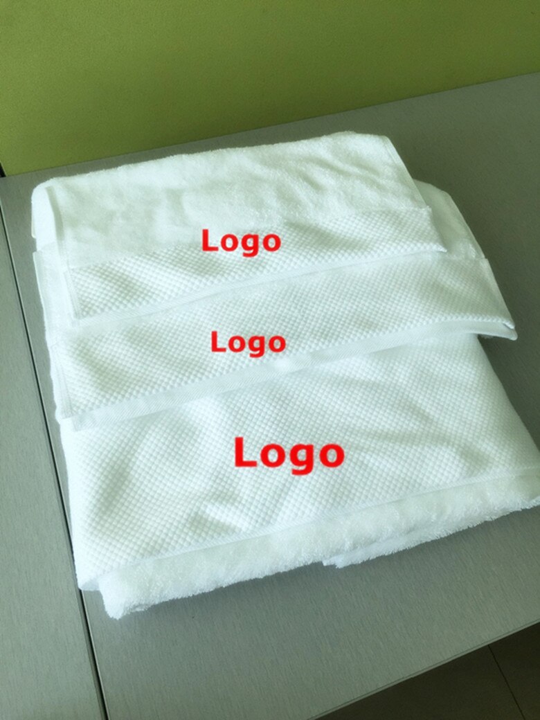 Wysokiej jakości 16S 5 gwiazda zestaw ręczników hotelowych 100% czesana bawełna 3 sztuk zestaw robić kąpieli + twarz + ręczniki zagęszczony hotel biały ręczniki kąpielowe: zwyczaj your own logo