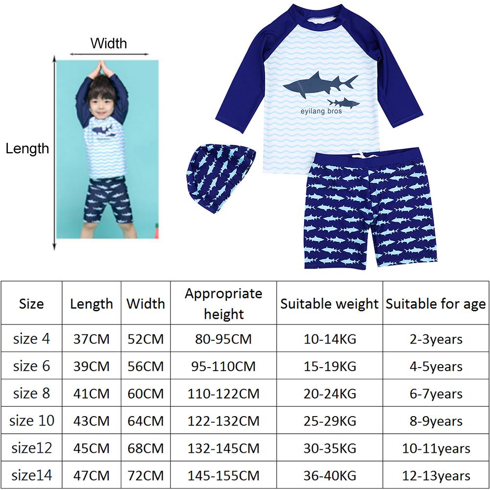 Børns rash guard badedragter split type lange ærmer top shorts forårs badedragt tegneserie print soldragt badetøj sæt fo