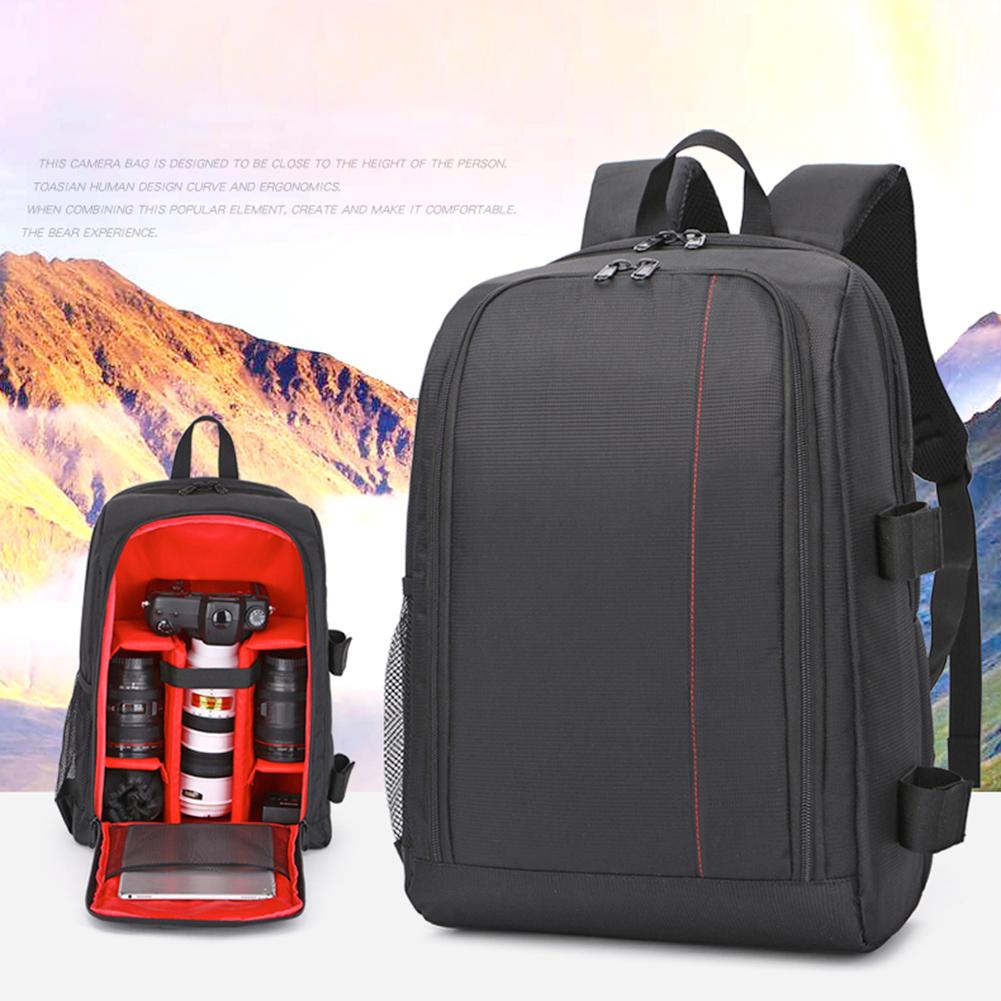 Waterproof Digital DSLR Camera Backpack w/ Rain Cover Laptop 15.6inch Case