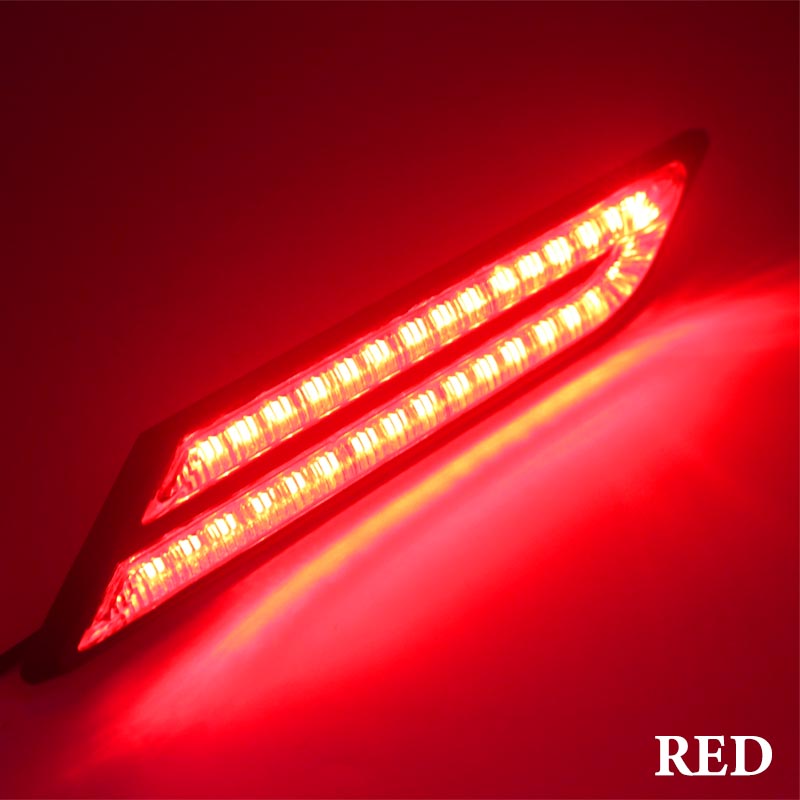 2 st led-varselljus för bilar, 12v varningslampor, vitt ljus, vattentäta dimljus, tillbehör, varningslampor, styling, led-lampor för bilar: Röd