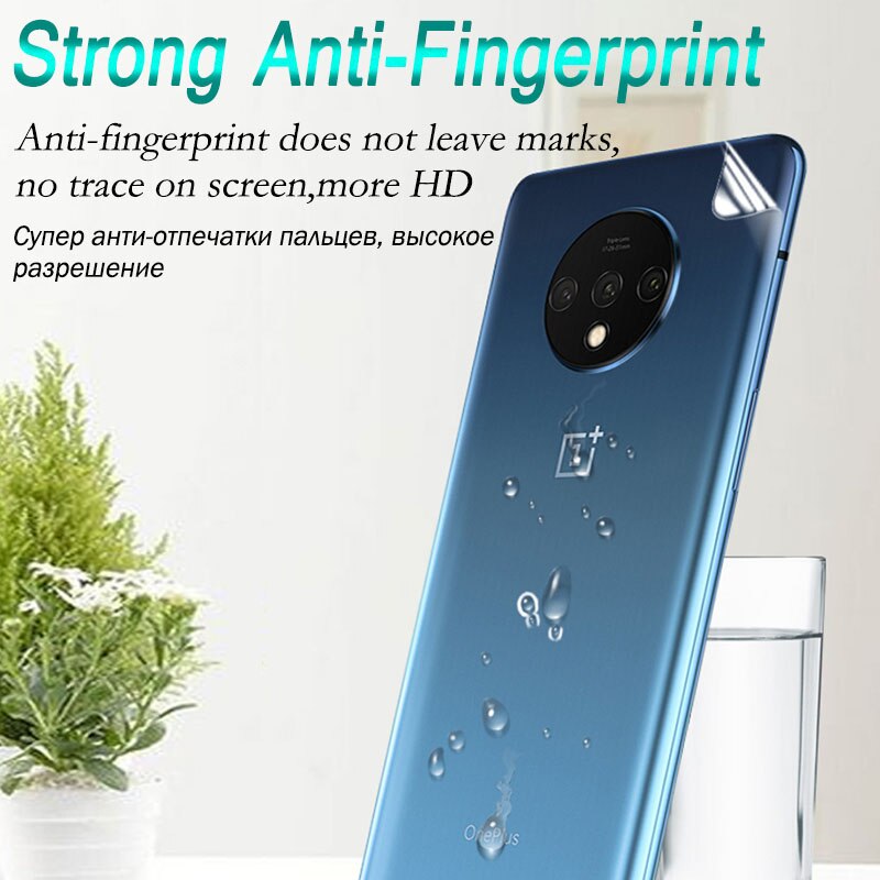 Film Hydrogel arrière pour Oneplus 7 7T Pro 6 6T protecteur d'écran à couverture complète pour One Plus 6 7 7T Pro Film souple Transparent pas en verre