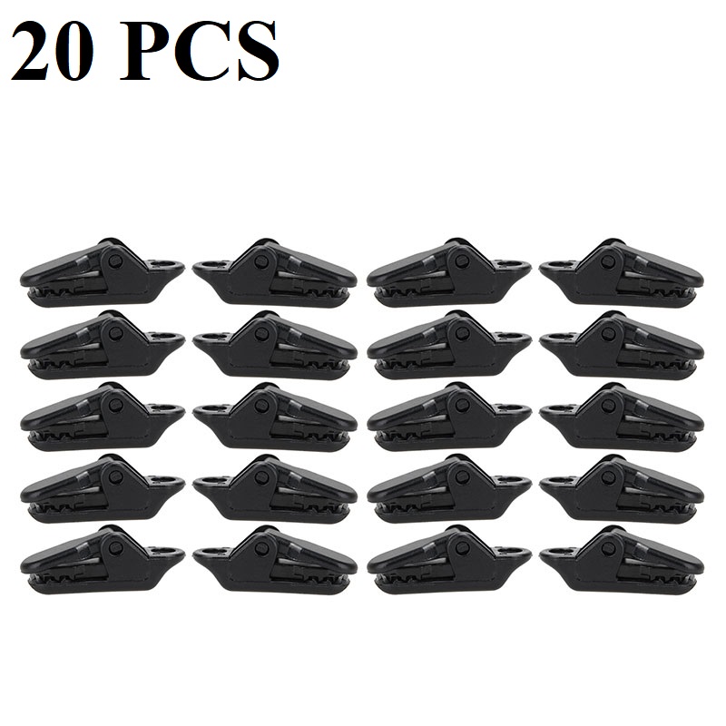 10-100pcs Selling Tents Awning Wind Rope Clamp Awnings Plastic Tents Accessories Outdoor Camping Windproof Tent Crocodile Clip: Brown