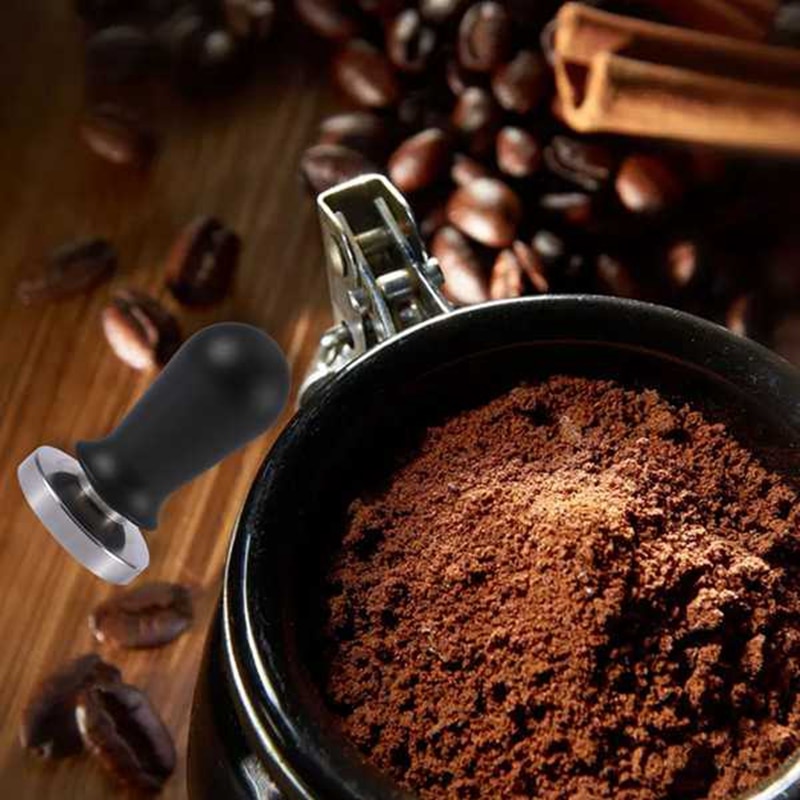 304 st rostfritt stål kaffe tamper pulver press kaffe press tamper 51mm espresso tryck kaffemaskin tillbehör