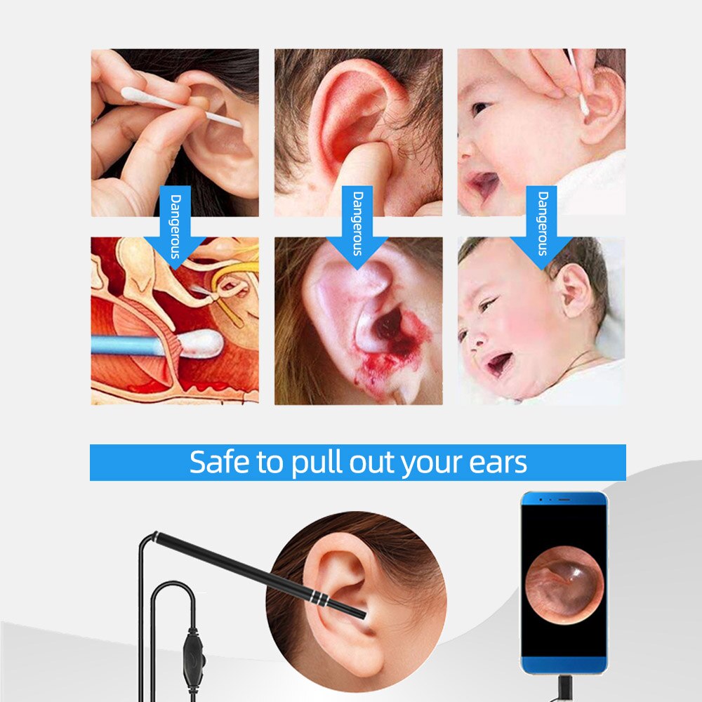 Endoscoop Camera Oor Schoonmaken Tool Ear Wax Remover Kit Care Oor Schoner Apparaat Oor Schoonmaken Persoonlijke Gezondheidszorg