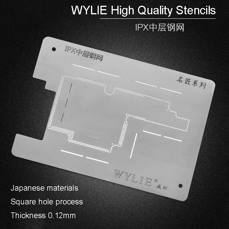 Wylie Black BGA Reballing Stencil For IPhone XS / XS Max / XR – Microsoldering Repair Tool