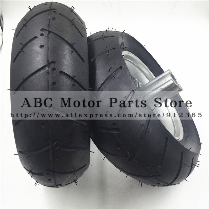 pocket bike Wheel 110/50-6.5 and 90/65-6.5 front and rear one set Vacuum tire for pocket bike 47cc 49cc