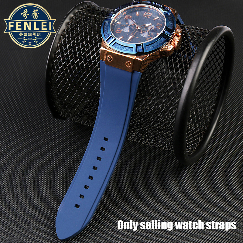 Para guess pulseira de relógio w0247g3 w0040g3 w0040g7 série azul masculino 22mm pulseira de relógio de silicone esporte à prova dwaterproof água pulseira de borracha