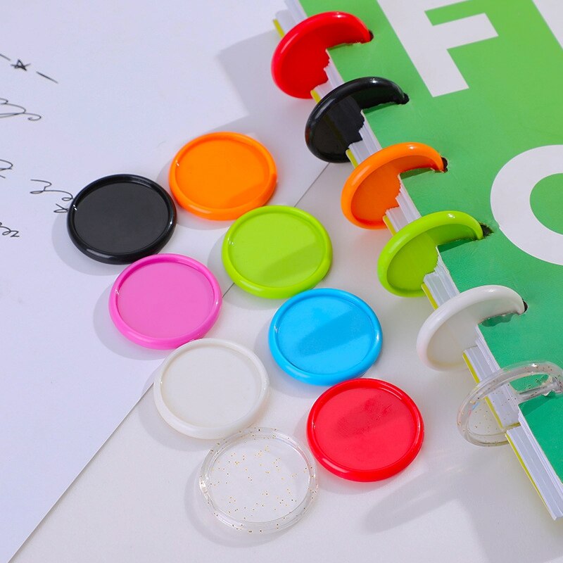 100 Stuks Solid Candy Kleur Gelukkig Planner Disc Voor Notebooks 35Mm Diy Discbound Discs Paddestoel Loose Leaf Binder Voor planner