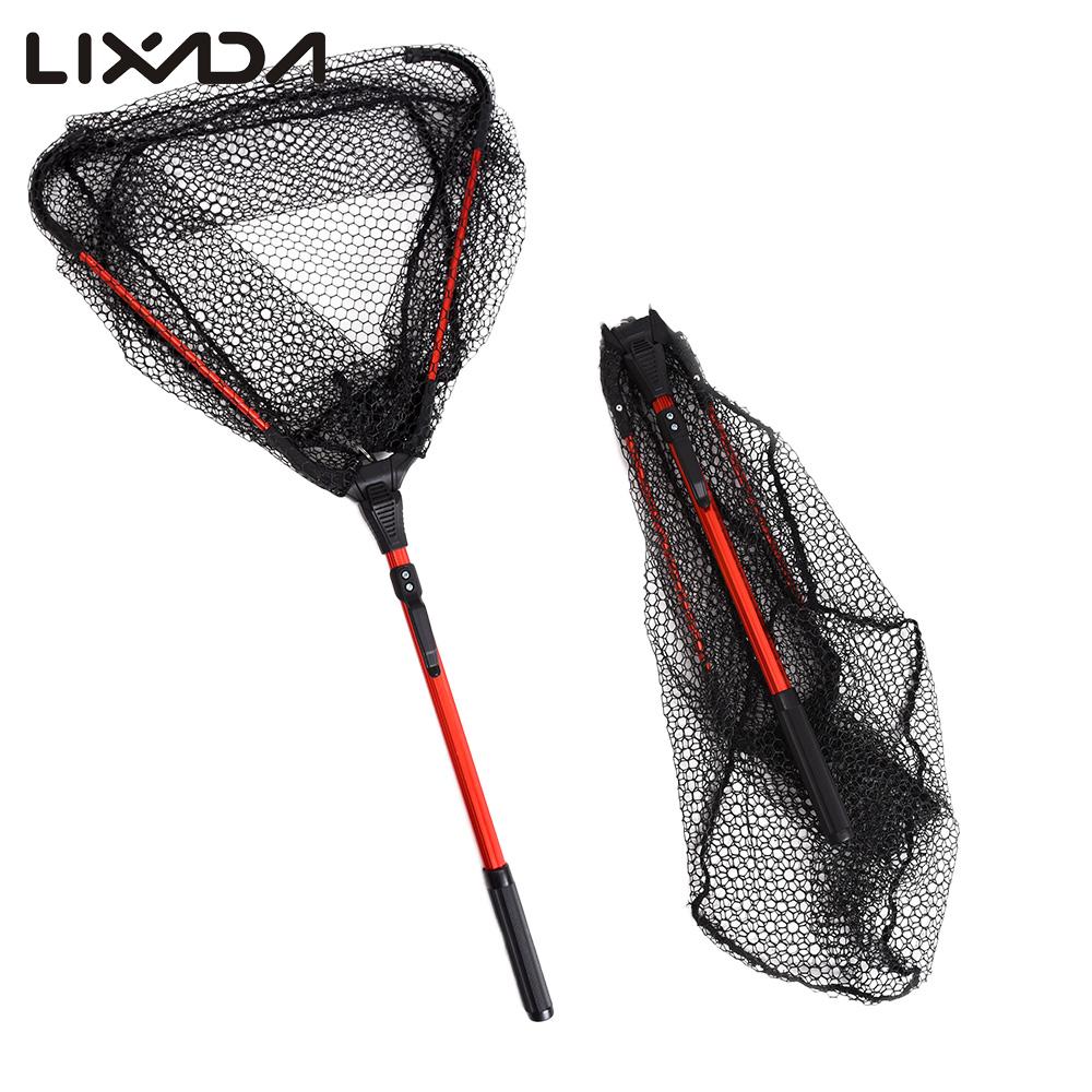 Lixada Tragbare Fliege Angeln Dreieck Brasilien Kescher Faltbare Leichte Nylon Fischernetz Aluminium Legierung Rahmen Zubehör