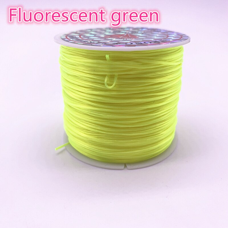 50M/Roll Flexible Elastic Crystal Line Rope Cord For Jewelry Making Beading Bracelet Wire Fishing Thread Rope Color U Pick: Fluorescent green