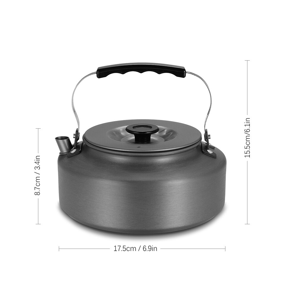 1.6l vattenkokare bärbar ultralätt titainum eller aluminium camping vattenkokare utomhus kaffekanna tekanna hem vandring och picknick: 1.6l titan