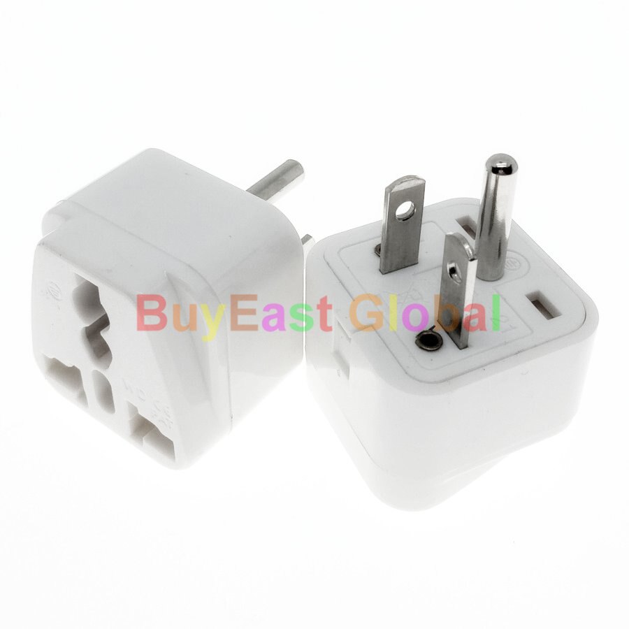 Universal to US NEMA 6-20P Plug Adapter - AC 208/220/230/240V- 10A Max Black / White
