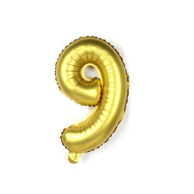 32inch Number foil balloons blanco gold silver big ballon number 1 2 3 4 5 6 7 8 9 0 optional age birthday party: gold9