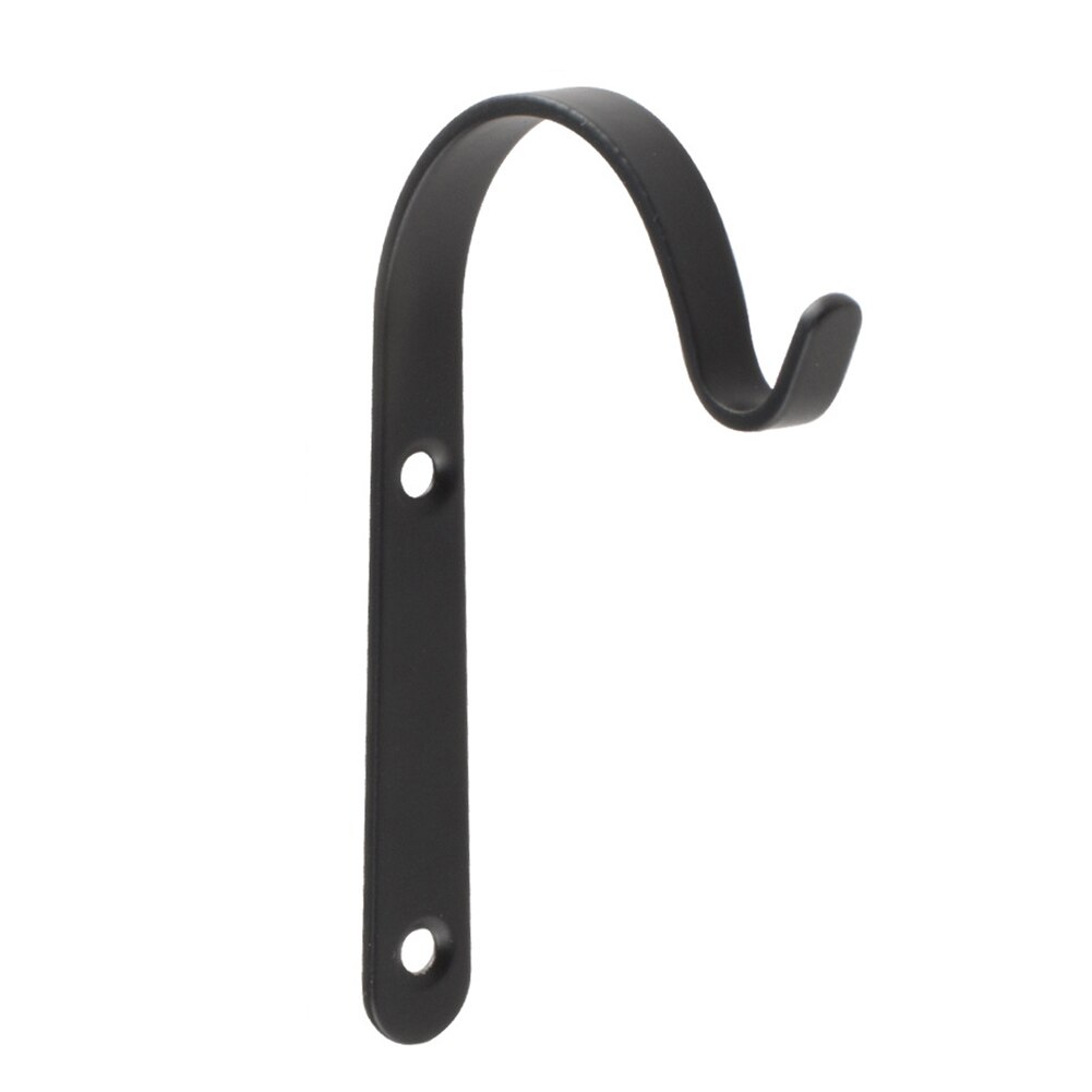 1/4/10pcs Hanging Basket Brackets Metal Strong Outdoor Wall Garden Hook Black AC889: 1pc