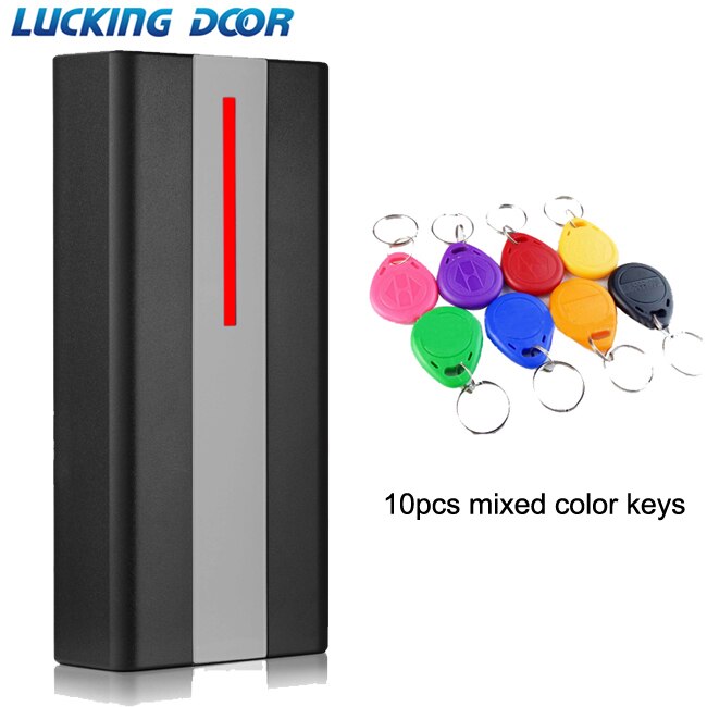 125khz RFID Access Control Reader 2000 user Proximity RFID Card Reader Access Control System Waterproof IP67 Reader: H1EM AC 10 color key
