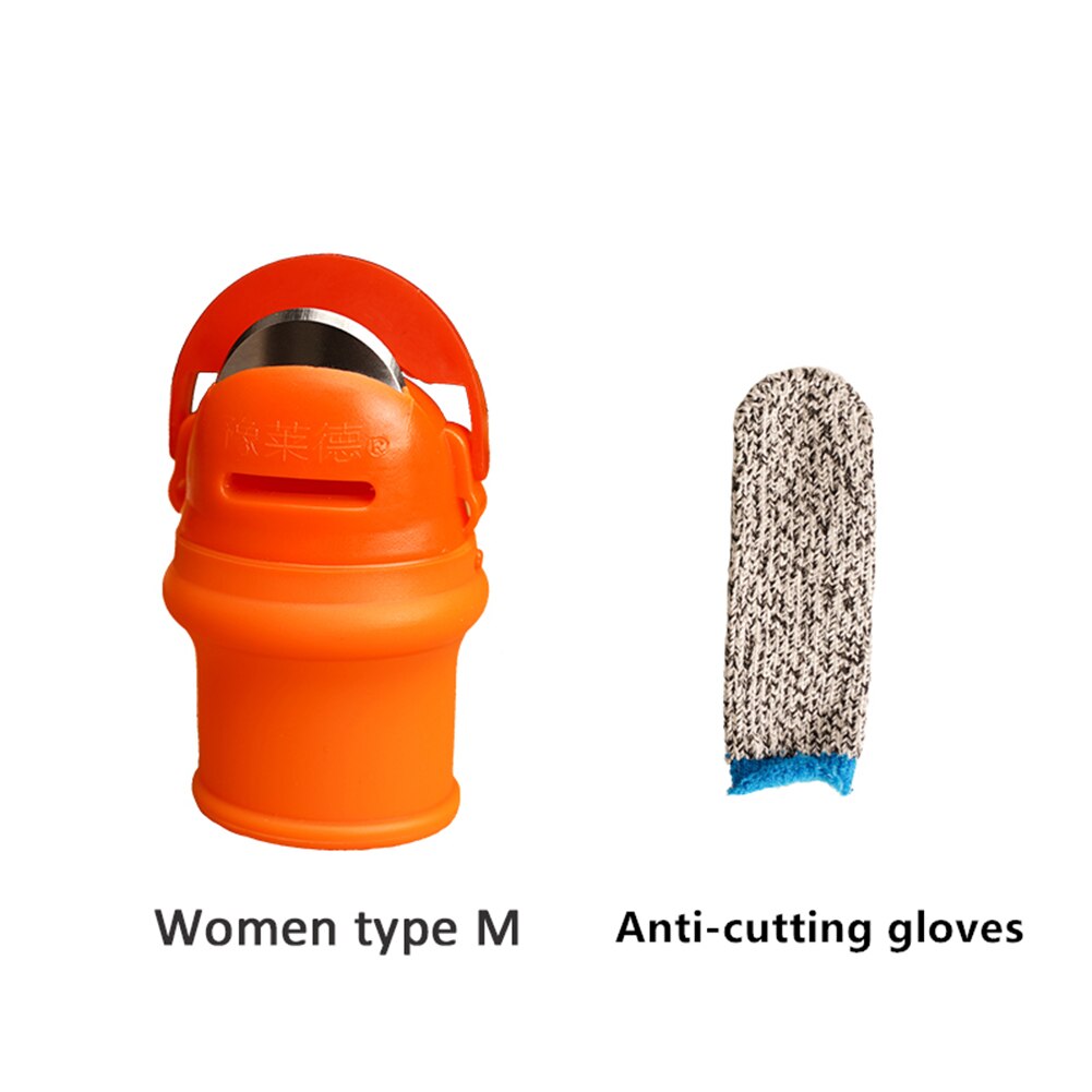 Silicone pouce Mes Vinger protecteur engrenages Snijden Groente Oogsten Mes couteau plante lame Schaar Tuin Handschoenen: 08 5.1x2.3cm