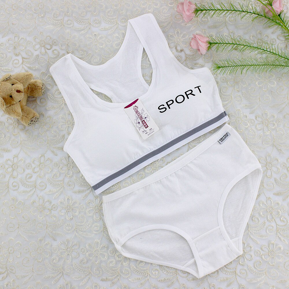 Teenager Mädchen Unterwäsche Mädchen Unterwäsche Junges Mädchen Höschen und Bh Set Mädchen Sport Bh Teen Dessous 8-15Years