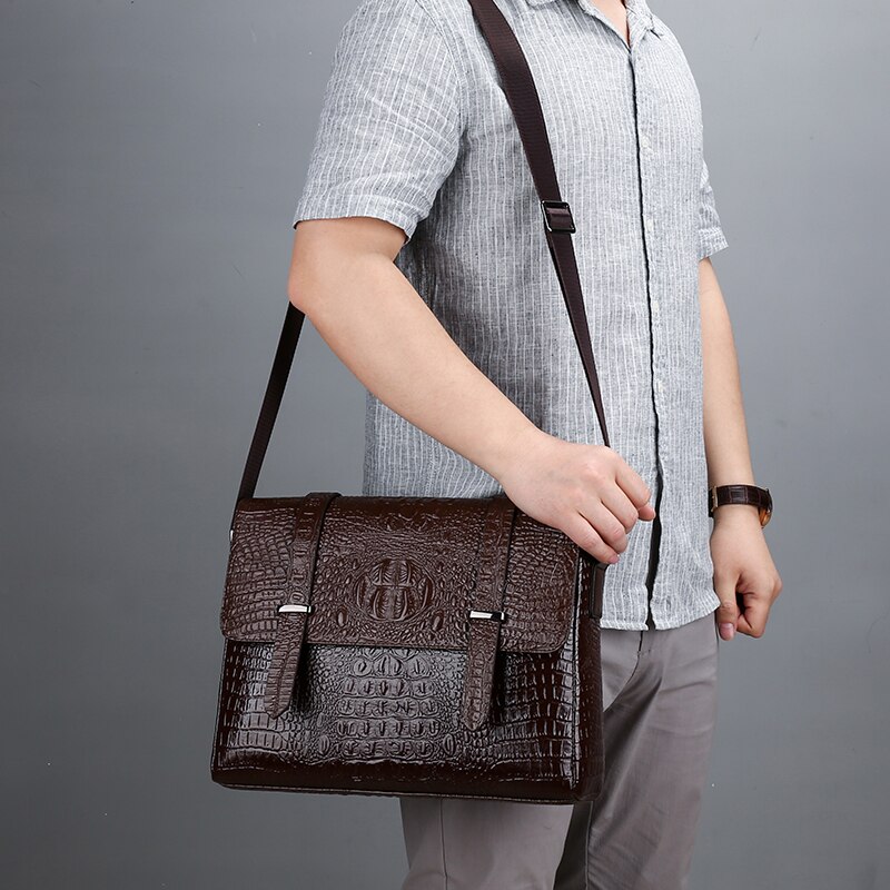 High Fabric Men&#39;s Bag Casual Business Bag Suit Men&#39;s Messenger Bag Retro Messenger Bag Shoulder Bag