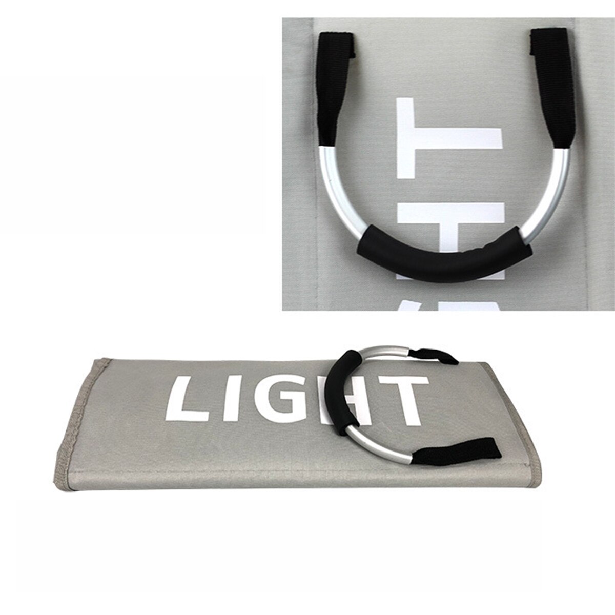 Smart Foldable Dirty Laundry Basket Organizer Printed Collapsible Three Grid Home Laundry Hamper Sorter Laundry Basket Large