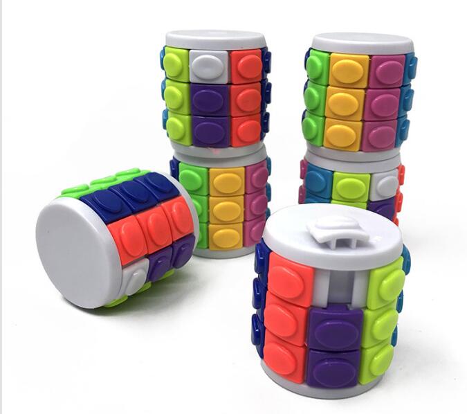 Children's puzzle cylindrical color three-dimensional slider magic tower decompression puzzle cube