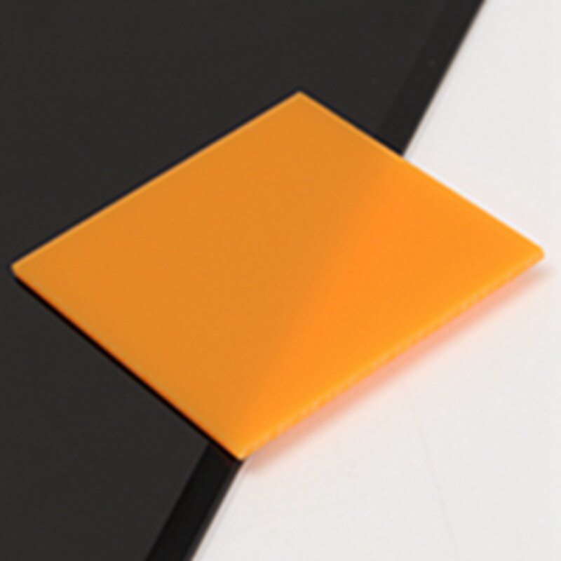 Feuilles de plexiglas teintées (PMMA) en acrylique Transparent | 100x100x2.8mm, plaque acrylique noir/blanc/rouge/vert/orange: Orange