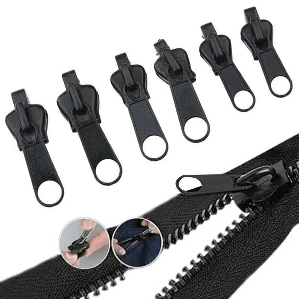 Kit de réparation de fermeture éclair, 6 pièces, fixateur de fermeture à glissière universelle avec glissière métallique, fixez instantanément toutes les fermetures à glissière, 3 tailles pour fermetures à glissière 3 #5 # et 7 #