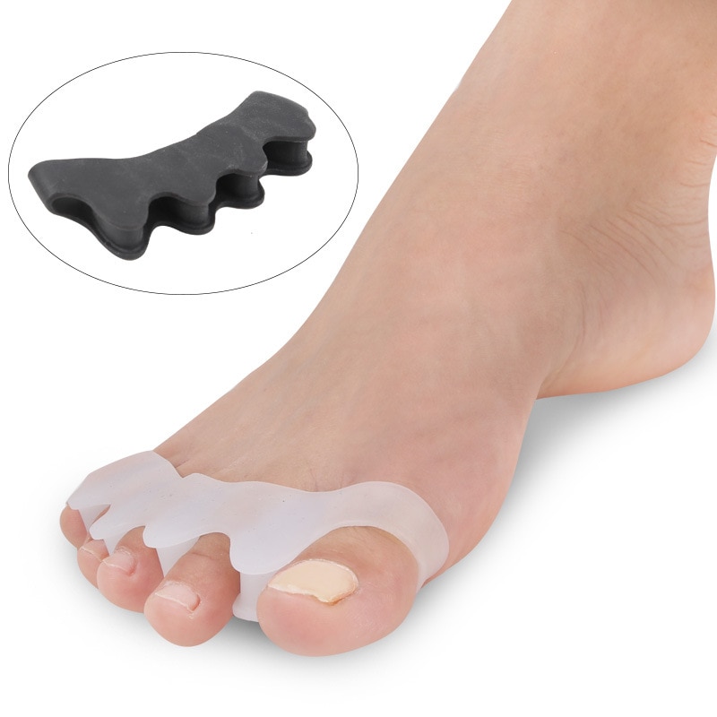 1 par blød silikone tå separator hallux valgus knyst korrigerer tå glattejern unisex fødder knogle tommelfinger justering beskytter