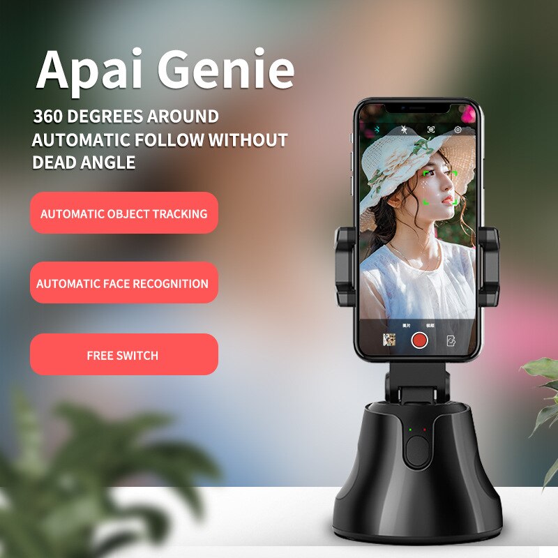 Apai Genie Gimbal Smartphone Houder 360 Rotatie Auto Gezicht Detectie Object Tracking Intelligente Robot Cameraman Selfie Stok