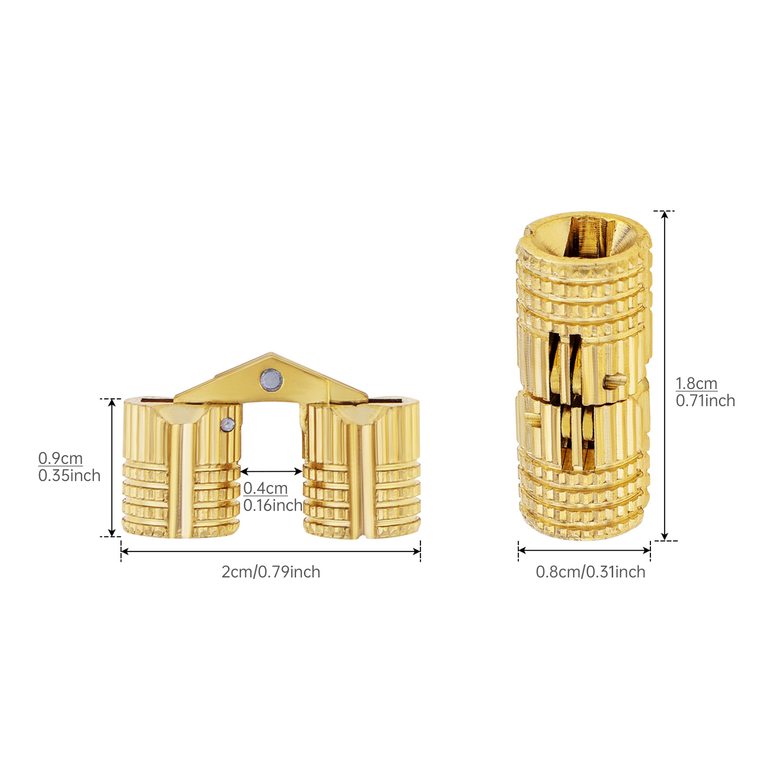 6/8/12pcs 8mm Hidden Barrel Hinges for Jewelry Box / Invisible Doors / Cabinets with 180 Degree Opening Angle,Furniture Hinges