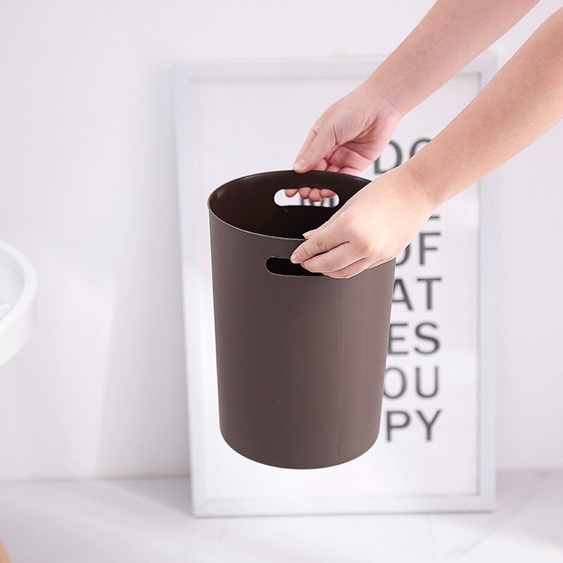 Europese Double-Layer Ronde Afvalbakken Thuis Woonkamer Slaapkamer Mode Opslag Bin Scrub Wc Keuken Zonder Deksel Prullenbak kan