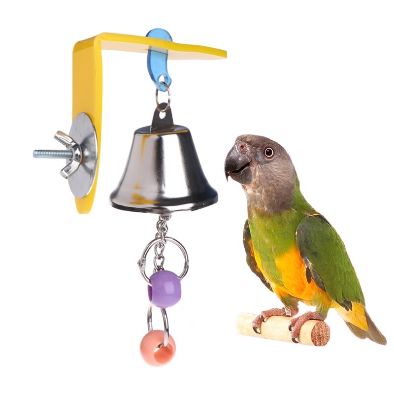 Campana para loro juguetes de aves de jaula, columpio colgante juguete morder accesorios periquito de Cockatiel juguete pájaro suministros