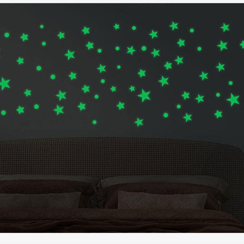 Lichtgevende Polka Cirkels Stippen Muur Sticker Voor Kinderen Kamers Plafond Muurstickers Glow In The Dark Peel & Stick Ronde art Mural