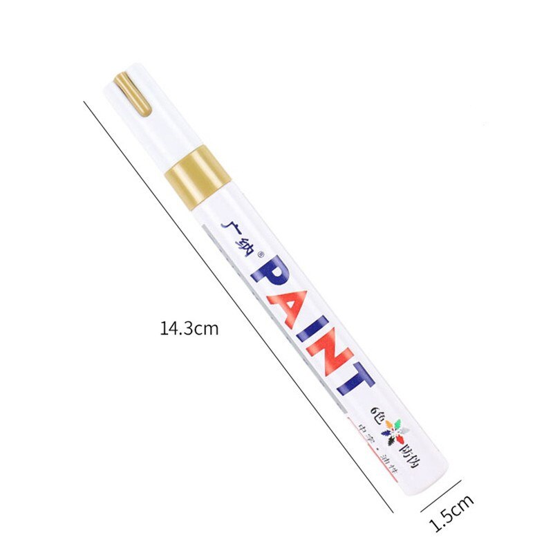 1Pcs Niet Giftig Tegel Marker Repair Muur Pen Wit Grout Marker Geurloos Voor Tegels Vloer En Band Geschikt Auto schilderen Mark Pen: golden